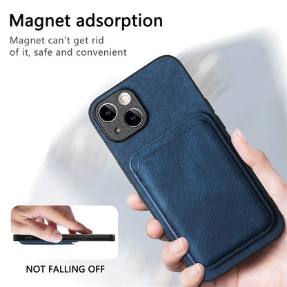 D12 For iPhone 14 Detachable Magnetic Card Case Shockproof Phone Cover