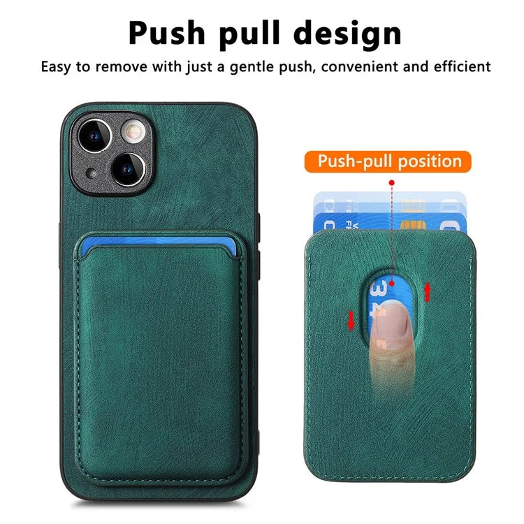 D12 For iPhone 14 Detachable Magnetic Card Case Shockproof Phone Cover