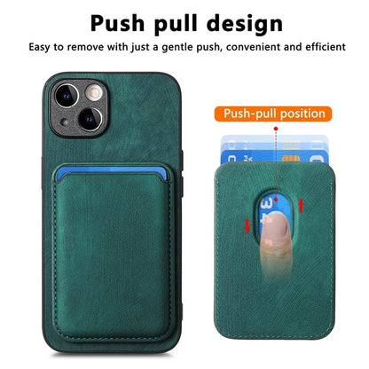 D12 For iPhone 14 Detachable Magnetic Card Case Shockproof Phone Cover