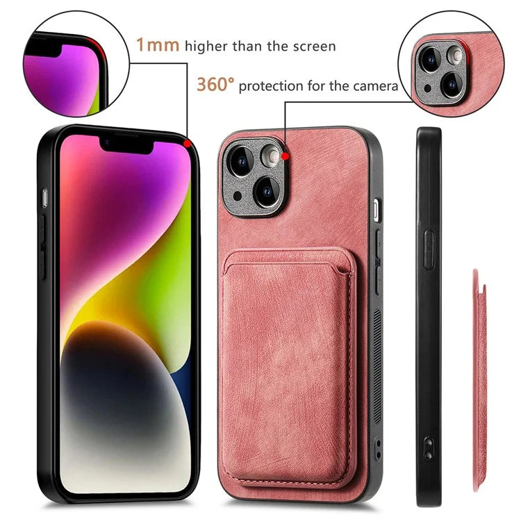 D12 For iPhone 14 Detachable Magnetic Card Case Shockproof Phone Cover