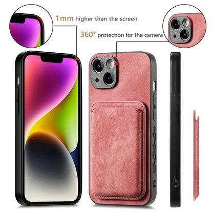 D12 For iPhone 14 Detachable Magnetic Card Case Shockproof Phone Cover