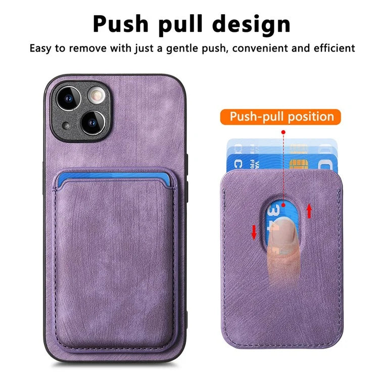 D12 For iPhone 14 Detachable Magnetic Card Case Shockproof Phone Cover