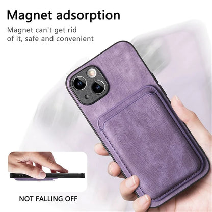 D12 For iPhone 14 Detachable Magnetic Card Case Shockproof Phone Cover