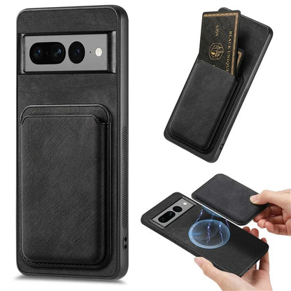D12 For Google Pixel 7 Pro 5G Detachable 2-in-1 Magnetic Card Case Cell Phone Cover