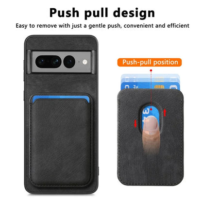 D12 For Google Pixel 7 Pro 5G Detachable 2-in-1 Magnetic Card Case Cell Phone Cover