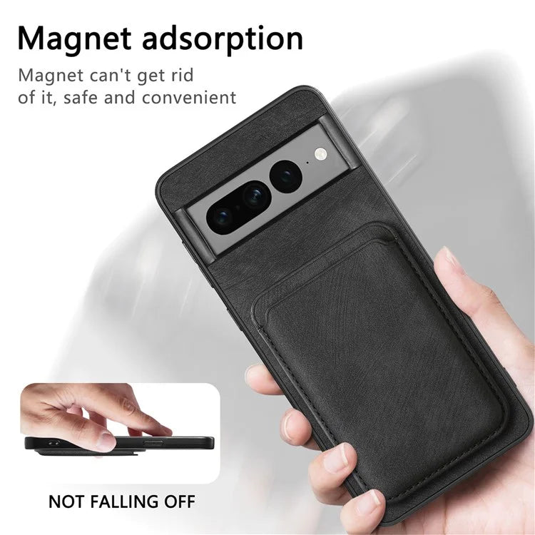 D12 For Google Pixel 7 Pro 5G Detachable 2-in-1 Magnetic Card Case Cell Phone Cover