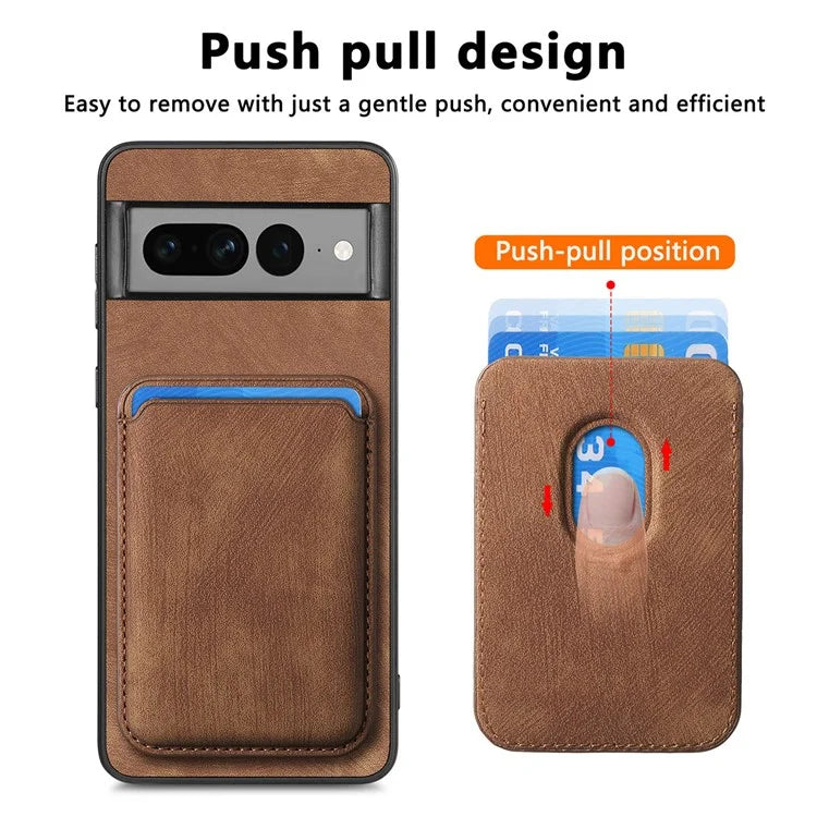 D12 For Google Pixel 7 Pro 5G Detachable 2-in-1 Magnetic Card Case Cell Phone Cover