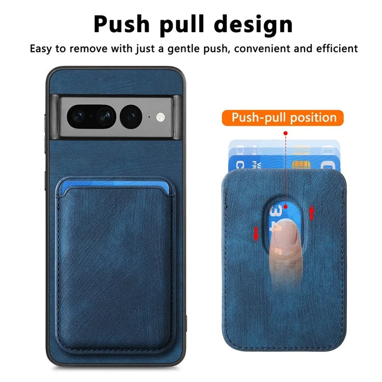 D12 For Google Pixel 7 Pro 5G Detachable 2-in-1 Magnetic Card Case Cell Phone Cover