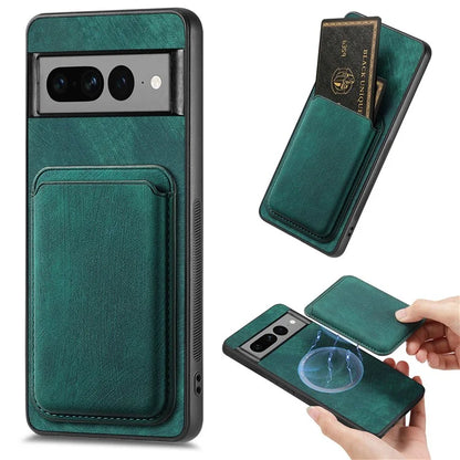 D12 For Google Pixel 7 Pro 5G Detachable 2-in-1 Magnetic Card Case Cell Phone Cover