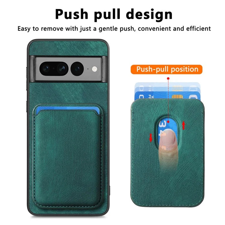 D12 For Google Pixel 7 Pro 5G Detachable 2-in-1 Magnetic Card Case Cell Phone Cover
