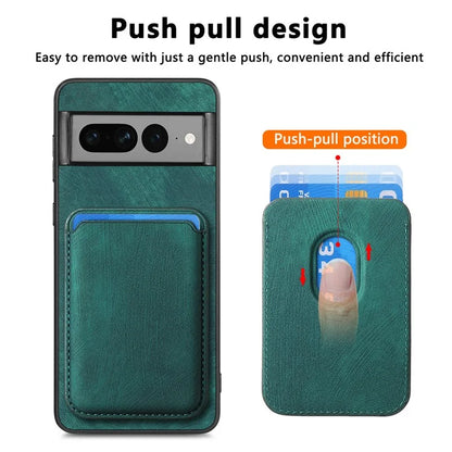 D12 For Google Pixel 7 Pro 5G Detachable 2-in-1 Magnetic Card Case Cell Phone Cover
