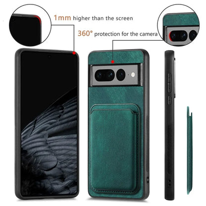 D12 For Google Pixel 7 Pro 5G Detachable 2-in-1 Magnetic Card Case Cell Phone Cover