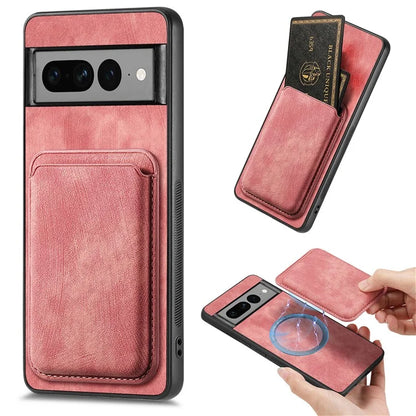 D12 For Google Pixel 7 Pro 5G Detachable 2-in-1 Magnetic Card Case Cell Phone Cover