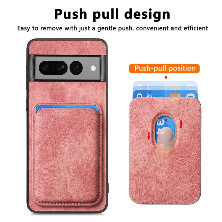 D12 For Google Pixel 7 Pro 5G Detachable 2-in-1 Magnetic Card Case Cell Phone Cover