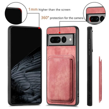 D12 For Google Pixel 7 Pro 5G Detachable 2-in-1 Magnetic Card Case Cell Phone Cover
