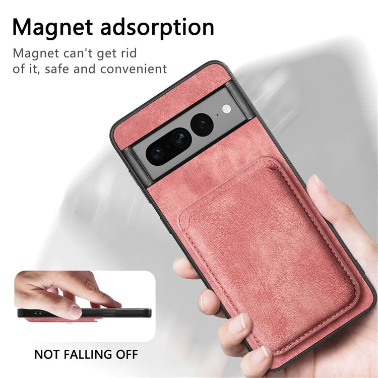 D12 For Google Pixel 7 Pro 5G Detachable 2-in-1 Magnetic Card Case Cell Phone Cover