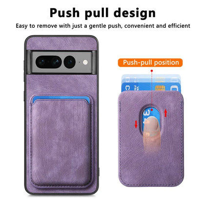 D12 For Google Pixel 7 Pro 5G Detachable 2-in-1 Magnetic Card Case Cell Phone Cover