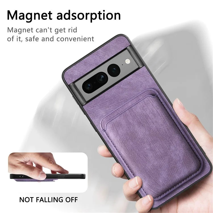 D12 For Google Pixel 7 Pro 5G Detachable 2-in-1 Magnetic Card Case Cell Phone Cover