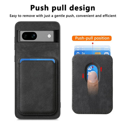 D12 Back Shell for Google Pixel 7a Detachable Magnetic Card Case Cell Phone Cover