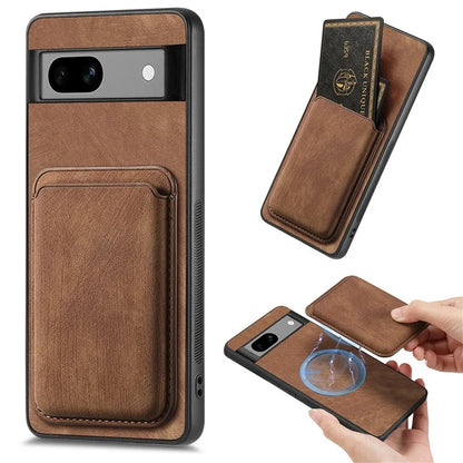 D12 Back Shell for Google Pixel 7a Detachable Magnetic Card Case Cell Phone Cover