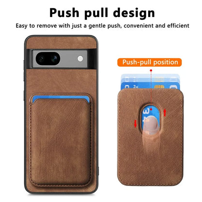 D12 Back Shell for Google Pixel 7a Detachable Magnetic Card Case Cell Phone Cover