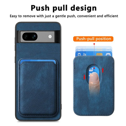 D12 Back Shell for Google Pixel 7a Detachable Magnetic Card Case Cell Phone Cover