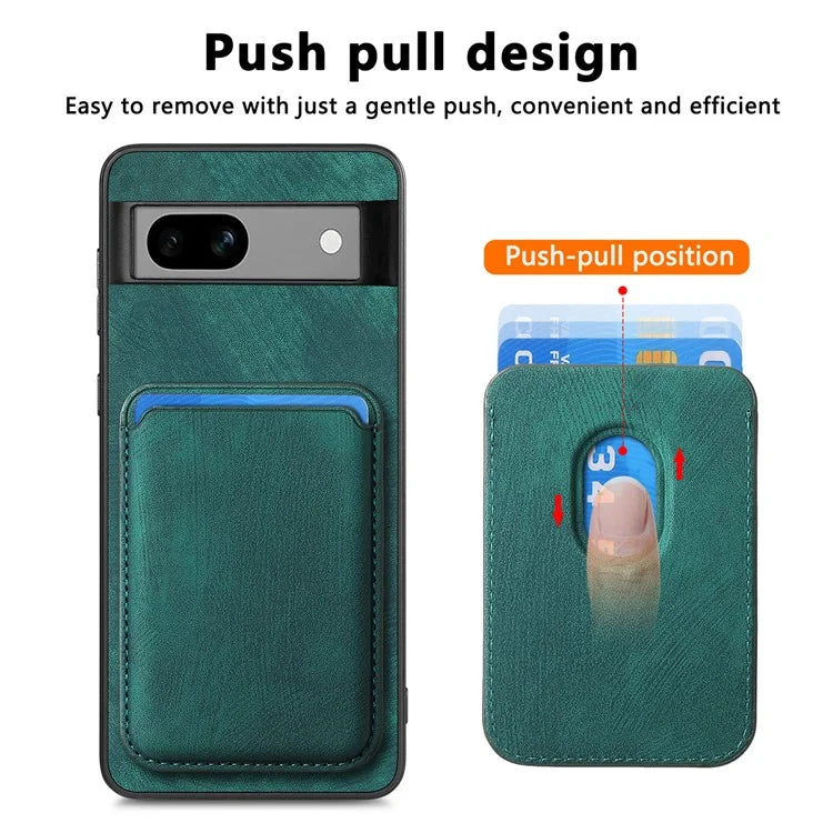 D12 Back Shell for Google Pixel 7a Detachable Magnetic Card Case Cell Phone Cover