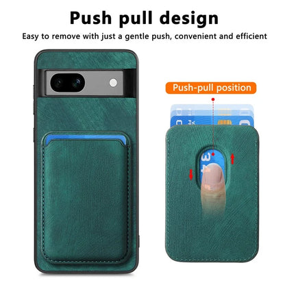 D12 Back Shell for Google Pixel 7a Detachable Magnetic Card Case Cell Phone Cover