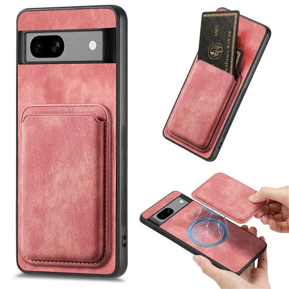 D12 Back Shell for Google Pixel 7a Detachable Magnetic Card Case Cell Phone Cover