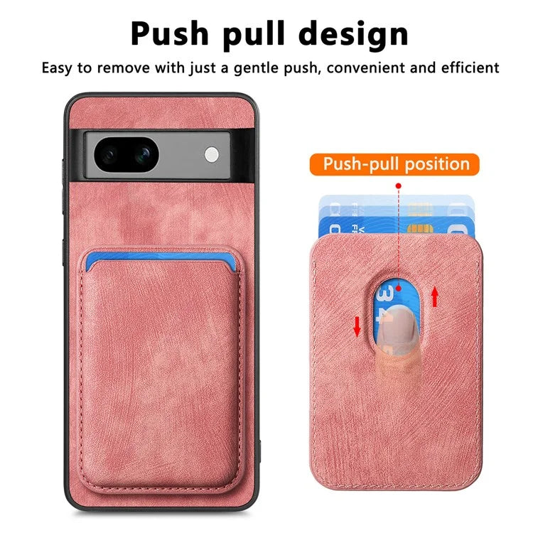 D12 Back Shell for Google Pixel 7a Detachable Magnetic Card Case Cell Phone Cover