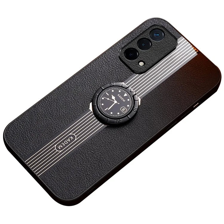 KADEM For Oppo A93 5G Case Electroplating Ring Kickstand Watch Pattern Anti-fall Phone Cover