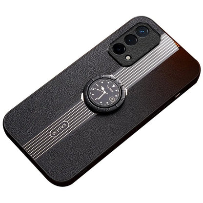 KADEM For Oppo A93 5G Case Electroplating Ring Kickstand Watch Pattern Anti-fall Phone Cover