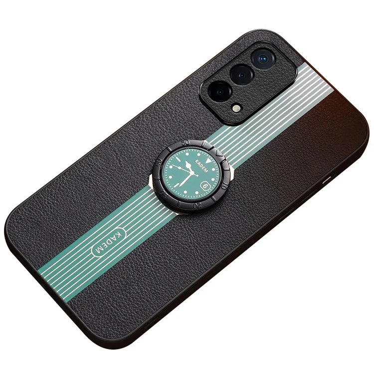KADEM For Oppo A93 5G Case Electroplating Ring Kickstand Watch Pattern Anti-fall Phone Cover