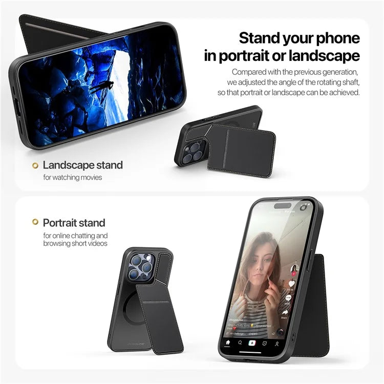 DUX DUCIS Rafi II Series for iPhone 13 Pro Max Phone Case Card Slots Kickstand Cover