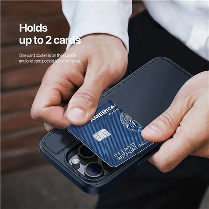 DUX DUCIS Rafi II Series for iPhone 13 Pro Max Phone Case Card Slots Kickstand Cover