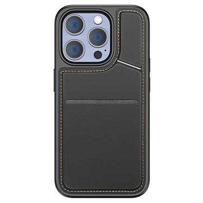DUX DUCIS Rafi II Series for iPhone 14 Pro Phone Case PU Leather+TPU Cover with Card Slots