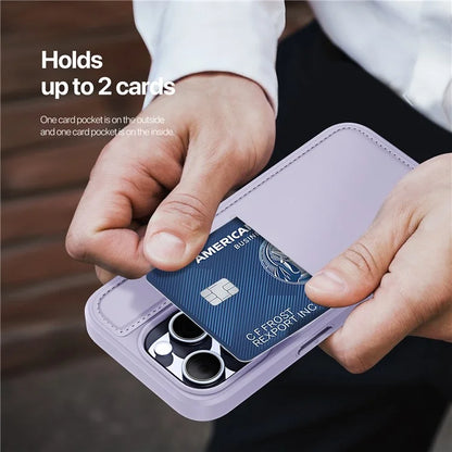 DUX DUCIS Rafi II Series for iPhone 14 Pro Phone Case PU Leather+TPU Cover with Card Slots