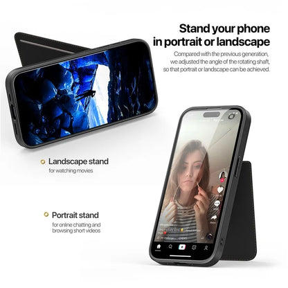 DUX DUCIS Rafi II Series for iPhone 14 / 13 Phone Case Card Holders Magnetic Protective Cover