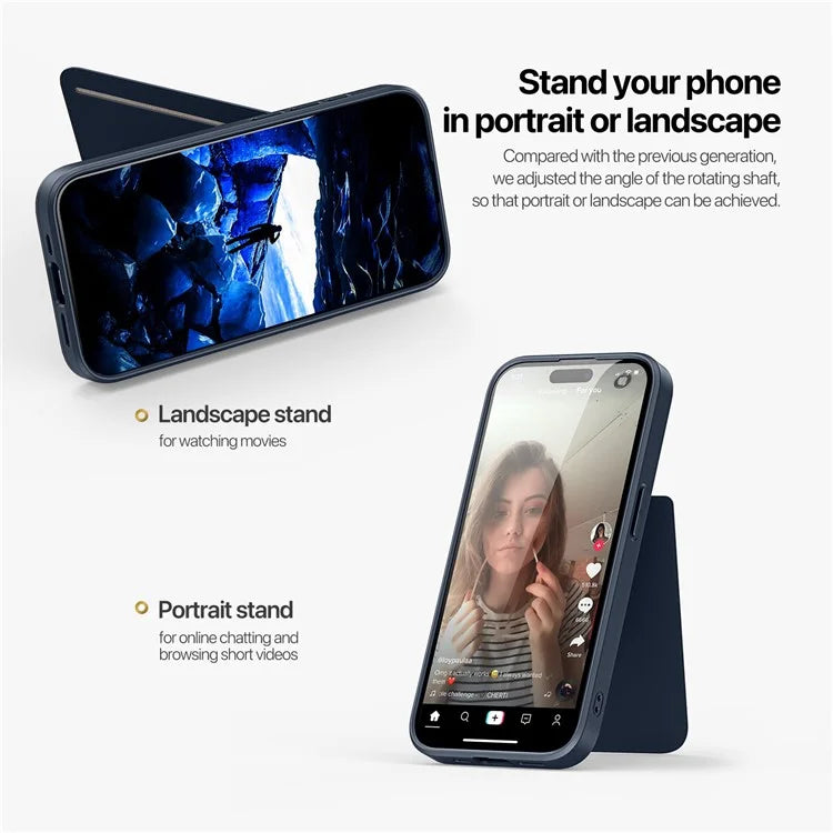 DUX DUCIS Rafi II Series for iPhone 14 / 13 Phone Case Card Holders Magnetic Protective Cover