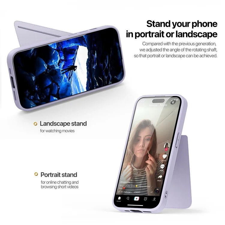 DUX DUCIS Rafi II Series for iPhone 14 / 13 Phone Case Card Holders Magnetic Protective Cover