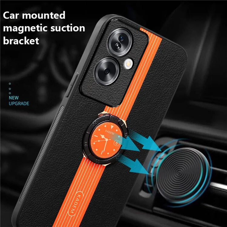 KADEM For Oppo A79 5G / A2 5G Case Ring Kickstand Electroplating Cell Phone Protector