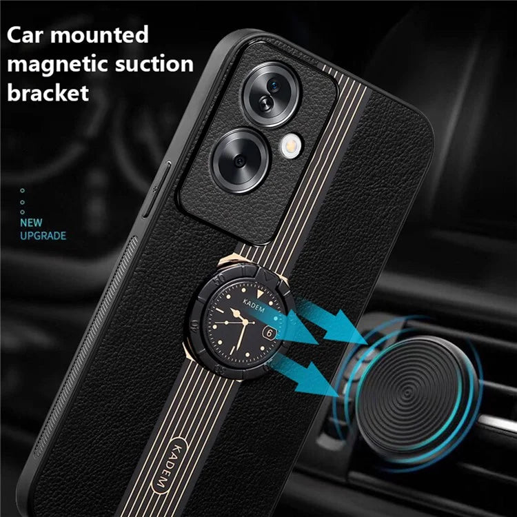 KADEM For Oppo A79 5G / A2 5G Case Ring Kickstand Electroplating Cell Phone Protector