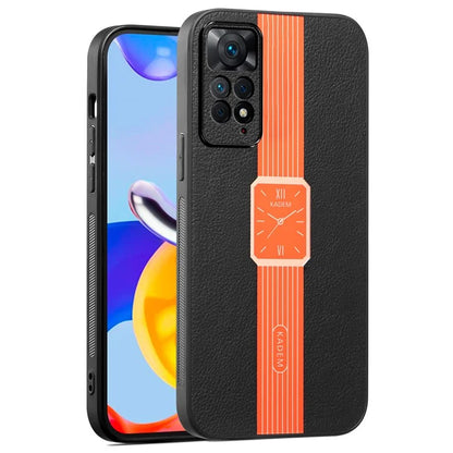 KADEM For Xiaomi Redmi Note 11 Pro 4G (MediaTek) / Note 11 Pro 5G (Qualcomm) Leather+Acrylic+TPU Cell Phone Case