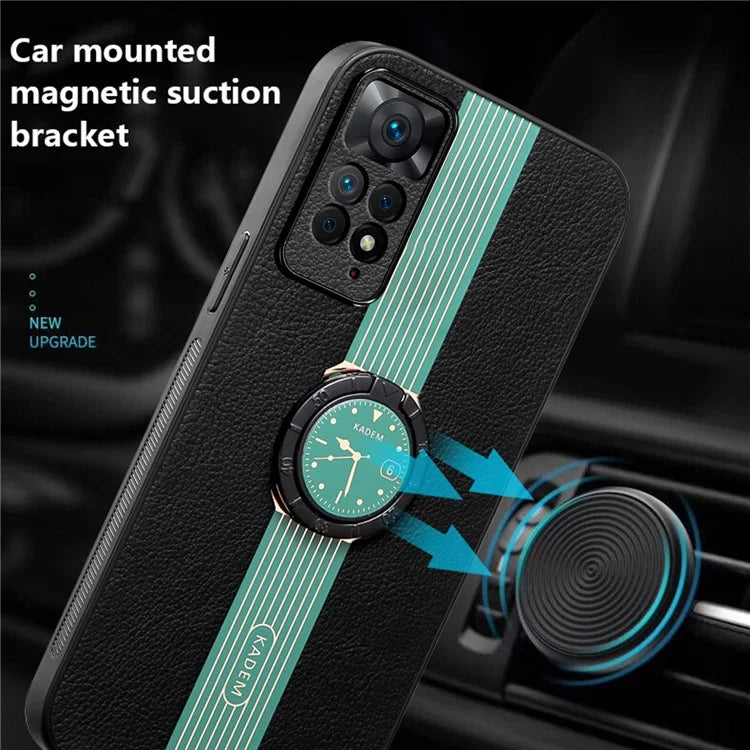 KADEM For Xiaomi Redmi Note 11 Pro 4G (MediaTek) / Note 11 Pro 5G (Qualcomm) Ring Kickstand Cell Phone Case