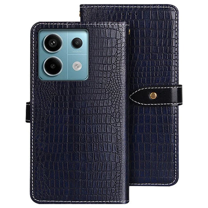 IDEWEI For Xiaomi Redmi Note 13 Pro 5G / Poco X6 5G Case Leather Wallet Phone Cover with Crocodile Texture