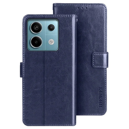 IDEWEI For Xiaomi Redmi Note 13 Pro 5G / Poco X6 5G Case Crazy Horse Leather Flip Stand Phone Cover