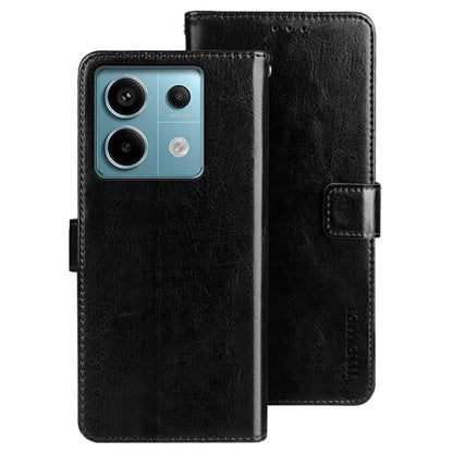 IDEWEI For Xiaomi Redmi Note 13 Pro 5G / Poco X6 5G Case Crazy Horse Leather Flip Stand Phone Cover