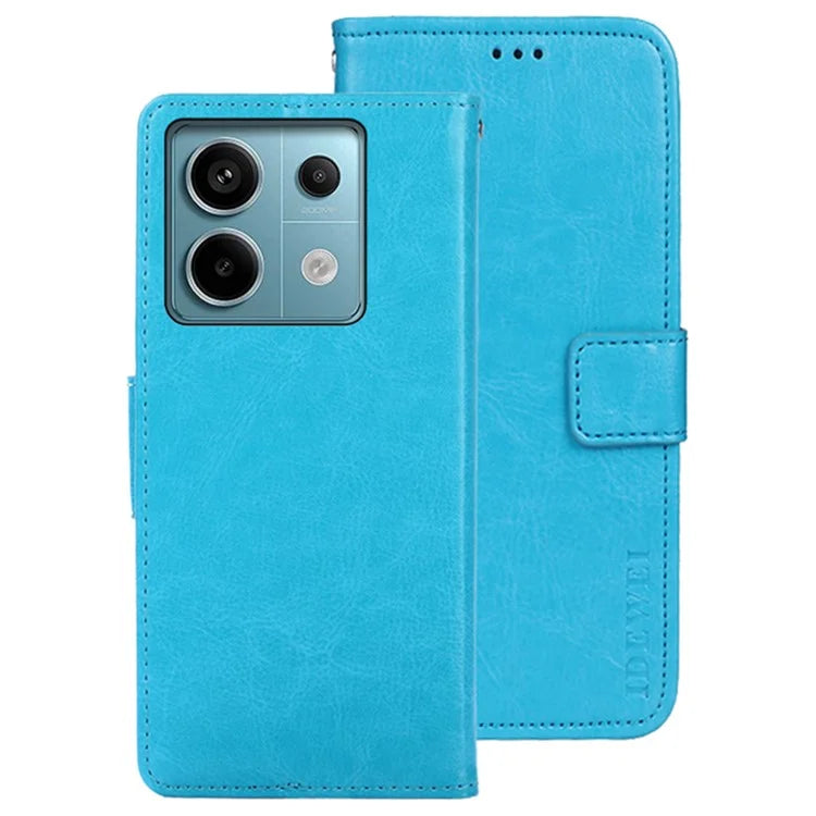 IDEWEI For Xiaomi Redmi Note 13 Pro 5G / Poco X6 5G Case Crazy Horse Leather Flip Stand Phone Cover