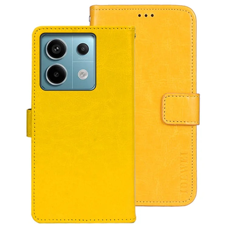 IDEWEI For Xiaomi Redmi Note 13 Pro 5G / Poco X6 5G Case Crazy Horse Leather Flip Stand Phone Cover