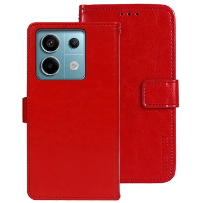 IDEWEI For Xiaomi Redmi Note 13 Pro 5G / Poco X6 5G Case Crazy Horse Leather Flip Stand Phone Cover
